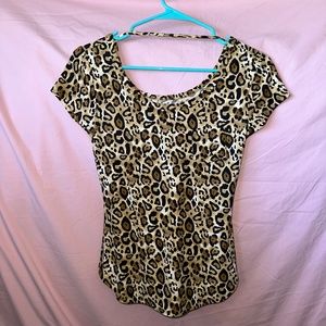 Leopard print short sleeve shirt nobo